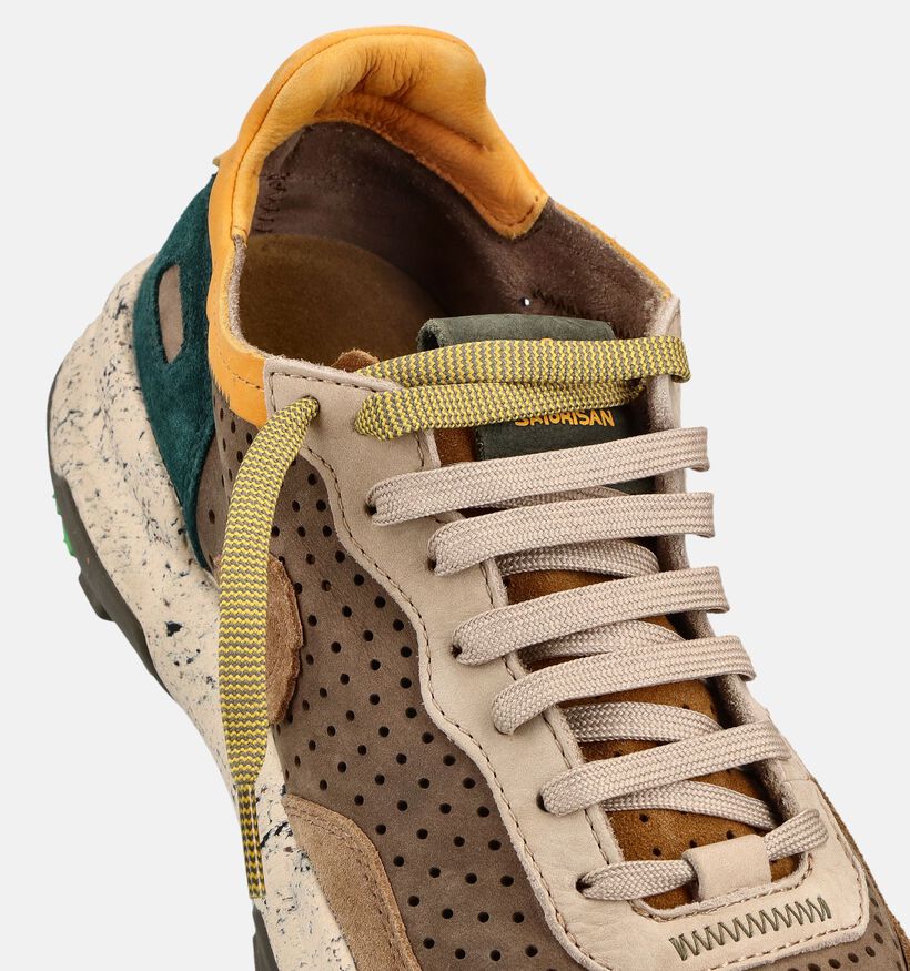 Satorisan Chacrona Laser Bruine Sneakers voor heren (369905) - geschikt voor steunzolen