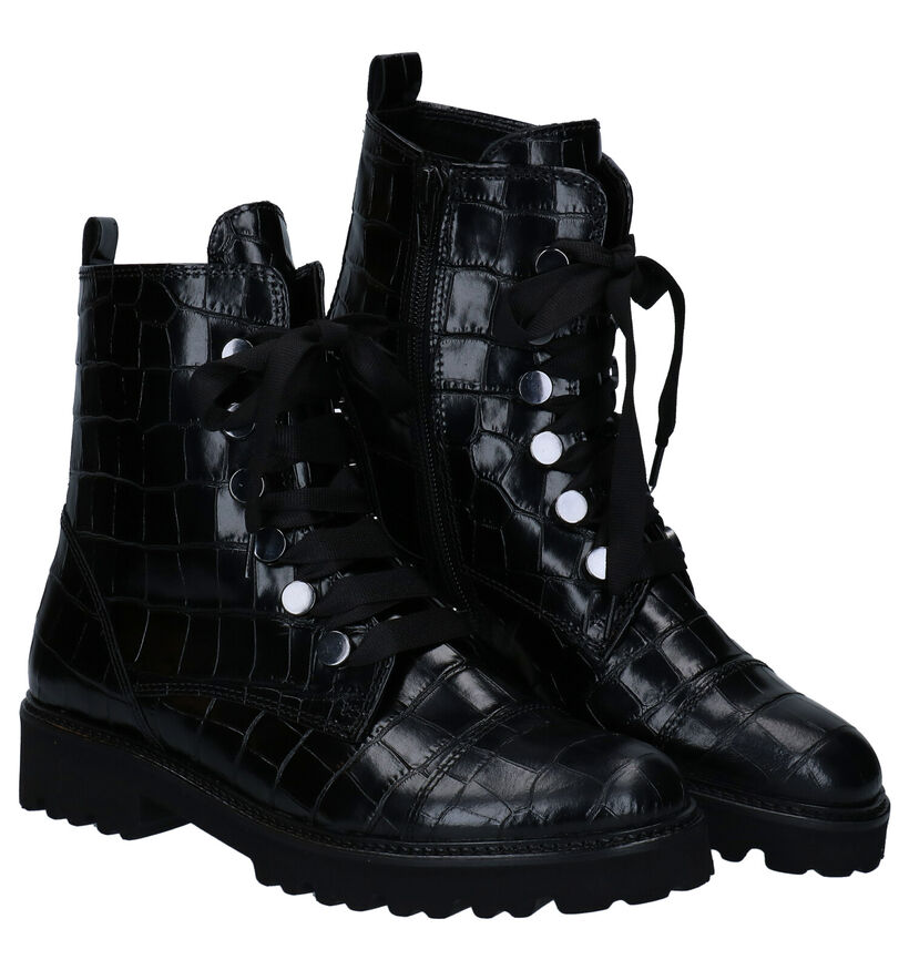 Gabor Best Fitting Zwarte Boots in leer (282394)