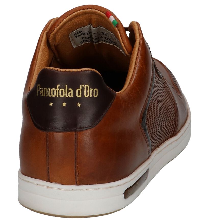 Cognac Casual Schoenen met Veters Pantofola d'Oro Auronzo Premium Low in leer (223564)