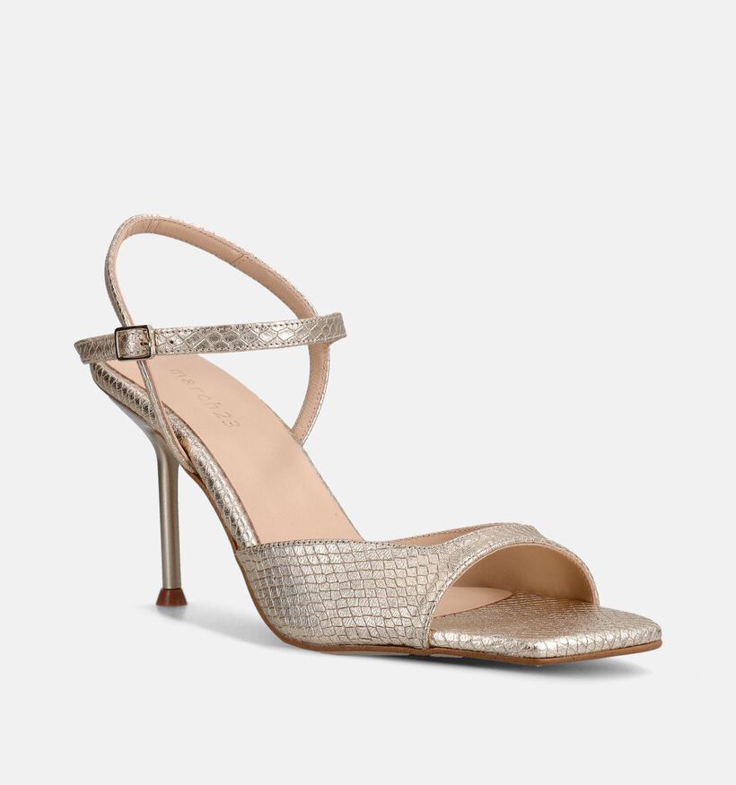March23 San Diego Sandales &agrave; talons en Or pour femmes (372169)