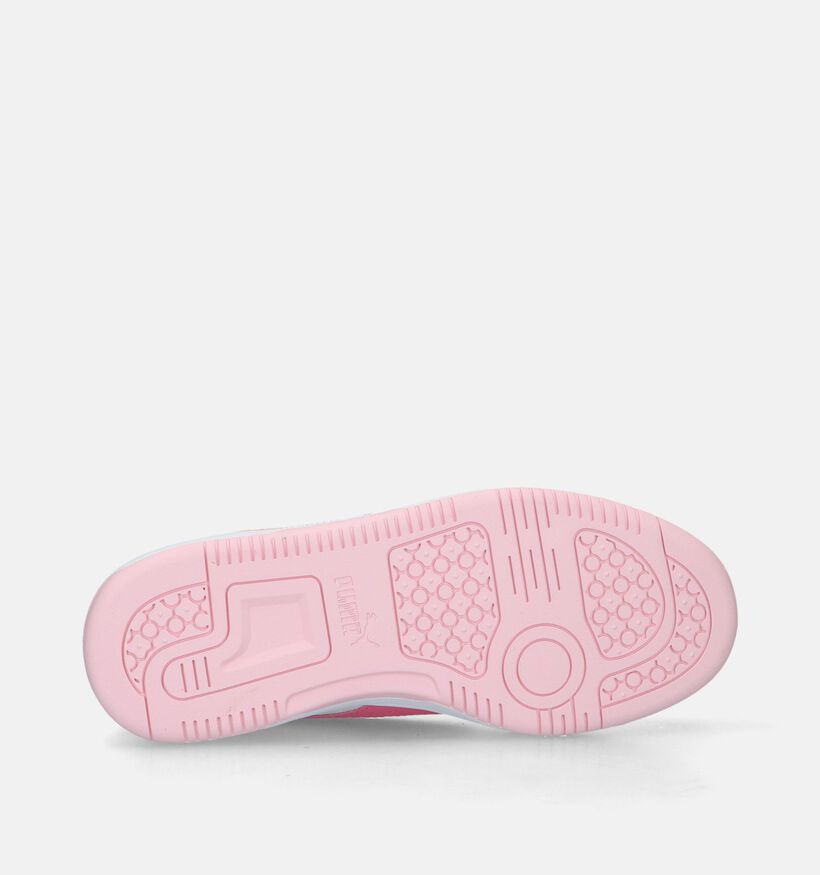 Puma Rebound V6 Lo Baskets en Rose pour filles (334483) - pour semelles orthopédiques