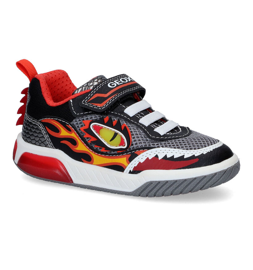 Geox Inek Zwarte Sneakers met Lichtjes in kunstleer (311055)