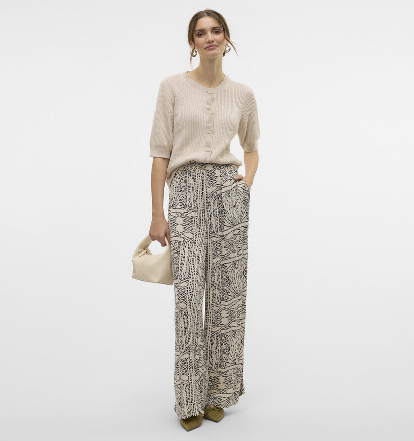 Vero Moda Menny Beige Wijde broek voor dames (353110)