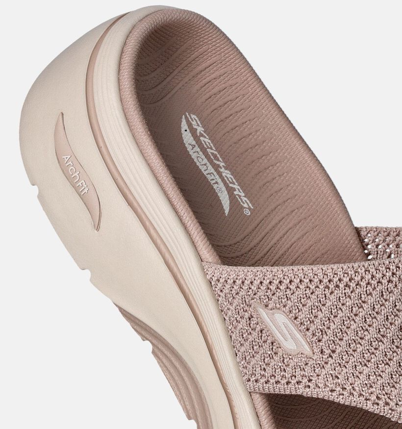 Skechers Go Walk Arch Fit 2.0 Taupe Teenslippers voor dames (355513)