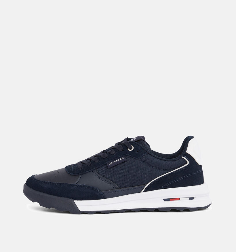 Tommy Hilfiger Retro Runner Mix Blauwe Veterschoenen voor heren (349720) - geschikt voor steunzolen