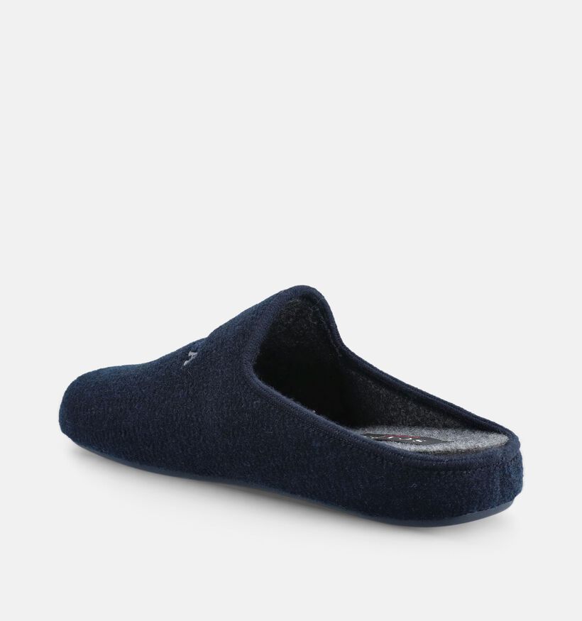 Scapa Pantoufles ouvertes en Bleu fonc&eacute; pour hommes (381016) - pour semelles orthop&eacute;diques