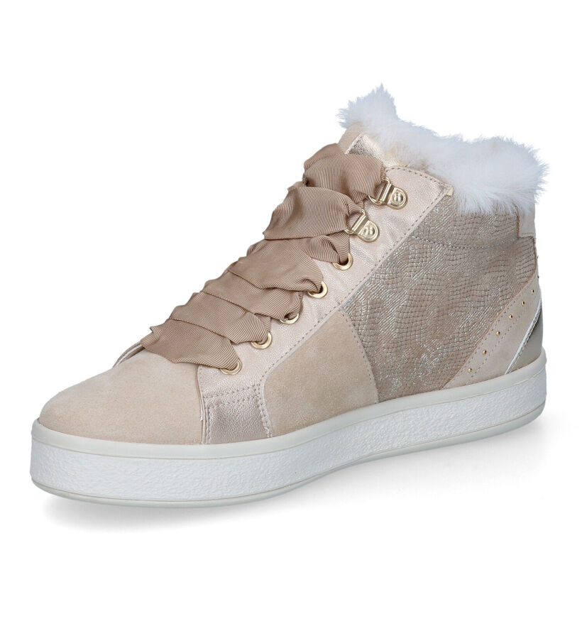 Geox Leelu Beige Sneakers in kunstleer (316137)