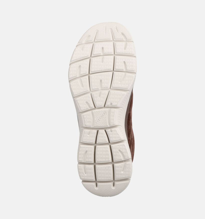 Skechers Baskets basses en Brun fonc&eacute; pour femmes (377002) - pour semelles orthop&eacute;diques
