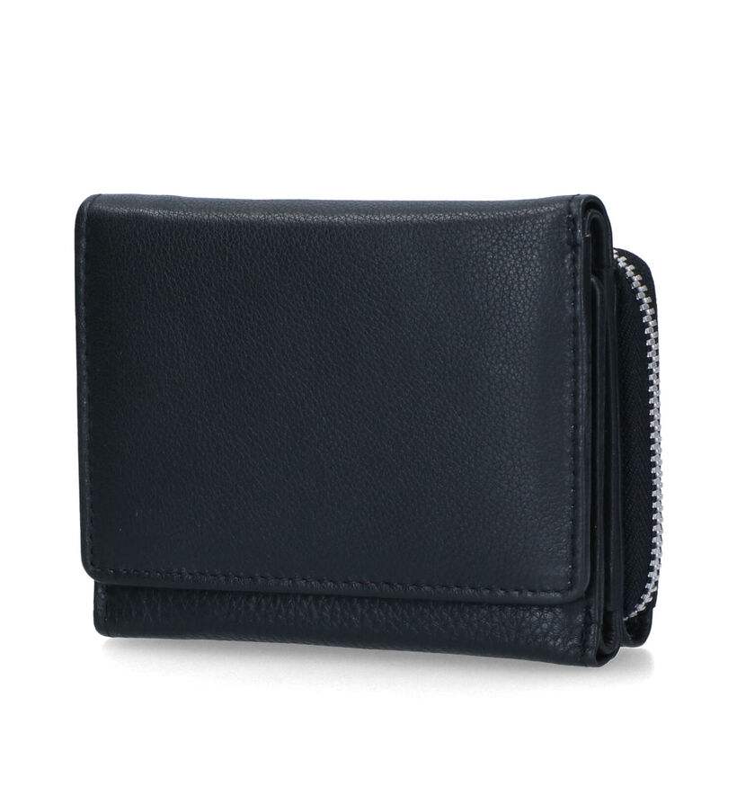 Euro-leather Porte-monnaie en Noir en cuir (324024)