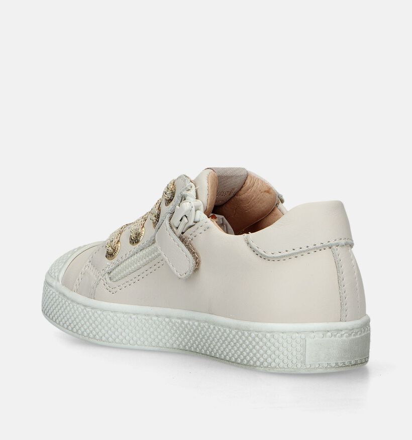 Lunella Ecru Sneakers voor meisjes (338901) - geschikt voor steunzolen