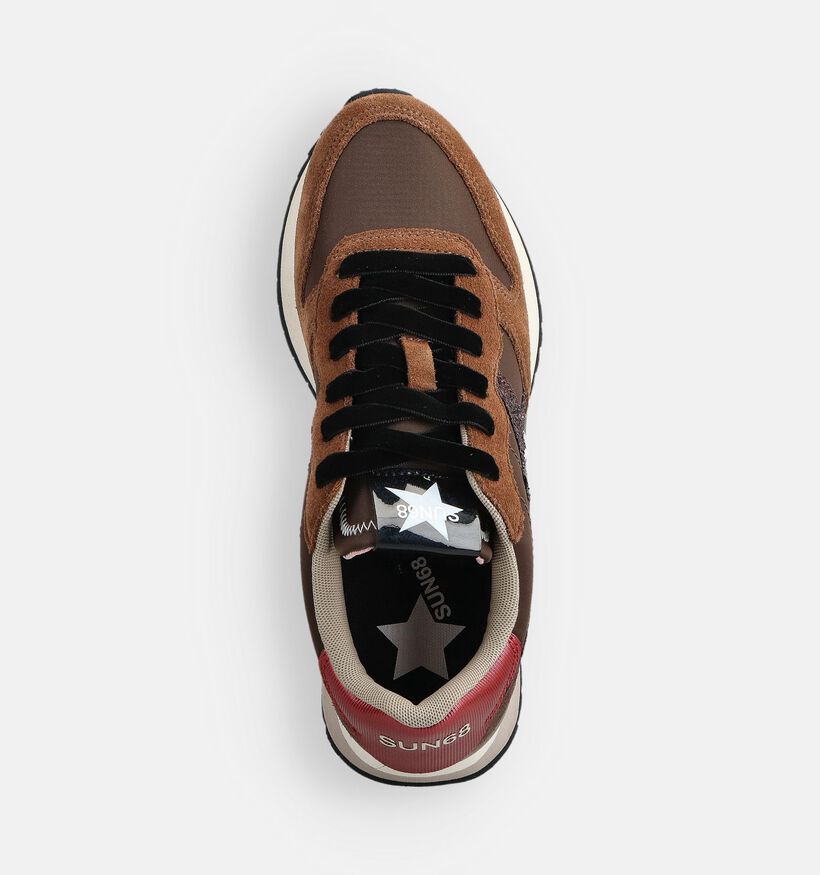 Sun68 Stargirl Glitter Bruine Veterschoenen voor dames (361900) - geschikt voor steunzolen