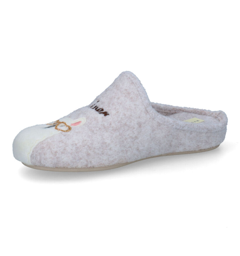 River Woods Ilke Pantoufles en Beige en textile (316017)