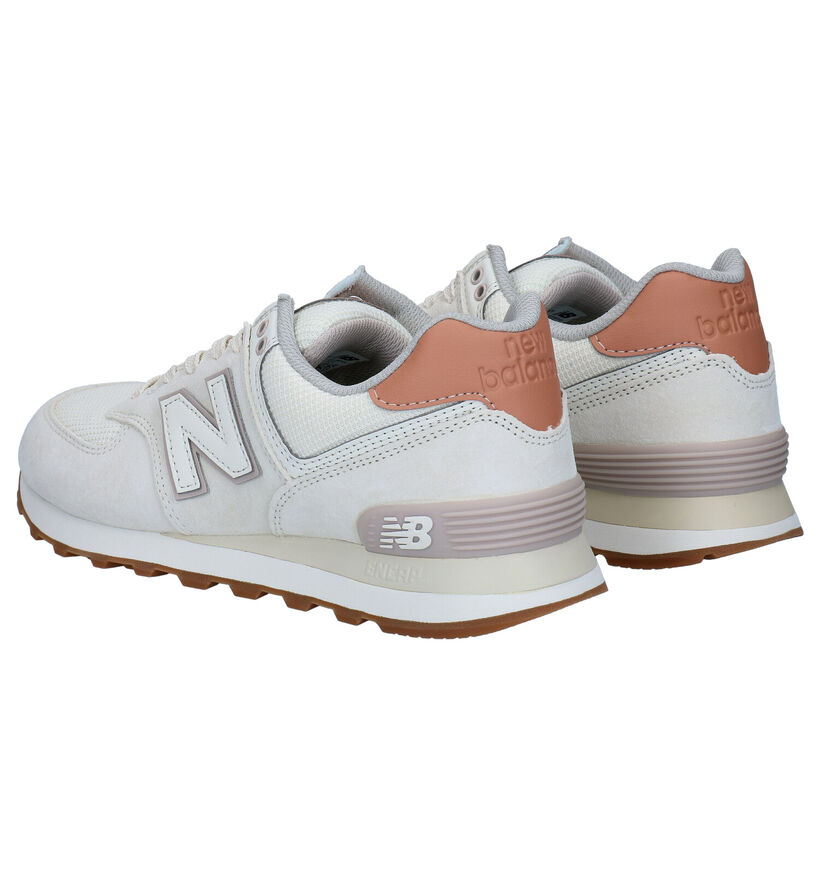 New Balance WL574 Baskets en Rose pour femmes (301950) - pour semelles orthopédiques