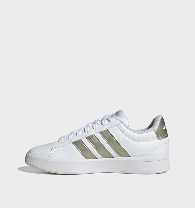 adidas Grand Court 3.0 Witte/Gouden Sneakers voor dames (372606) - geschikt voor steunzolen