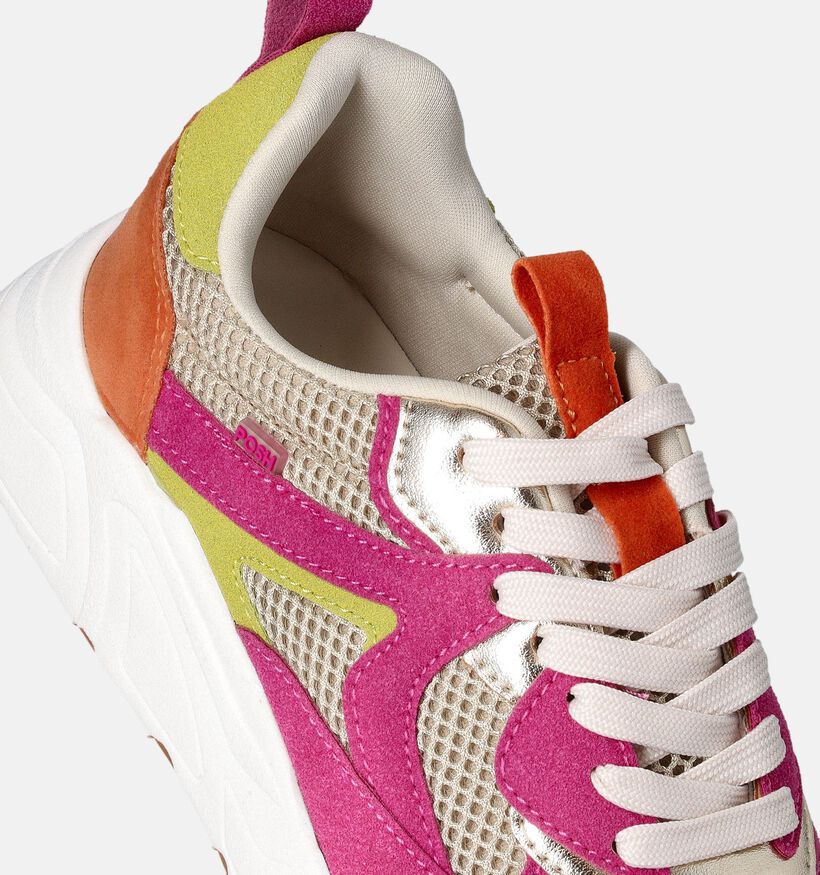 Posh by Poelman Baskets casual en Rose pour femmes (353728) - pour semelles orthopédiques
