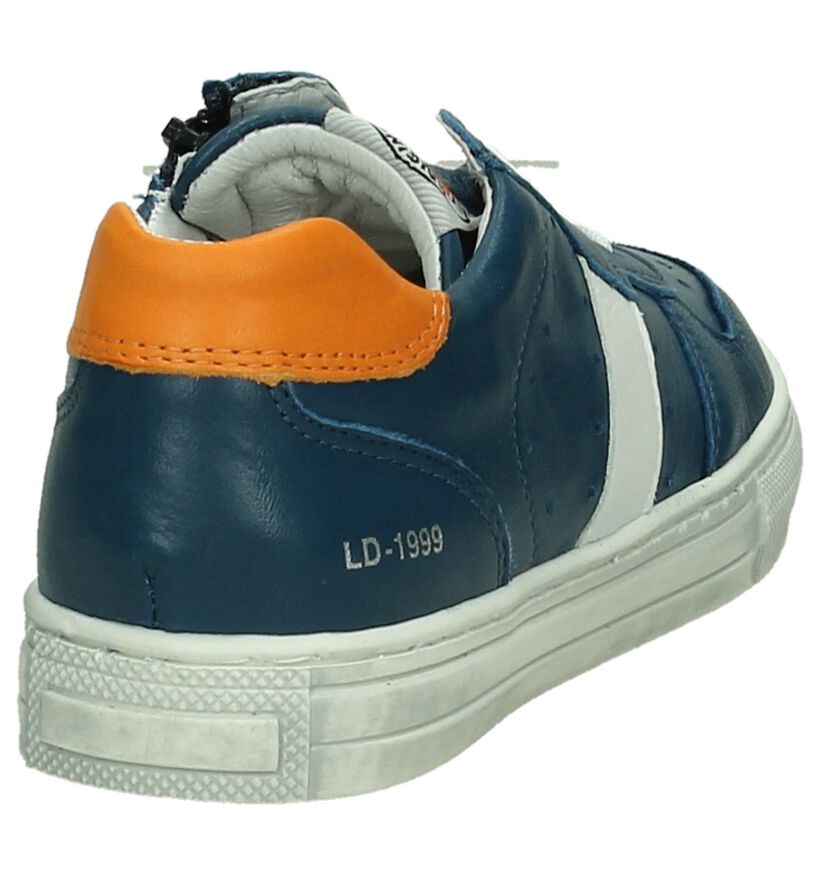Little David Donker Blauwe Rits/Veter Sneakers, , pdp