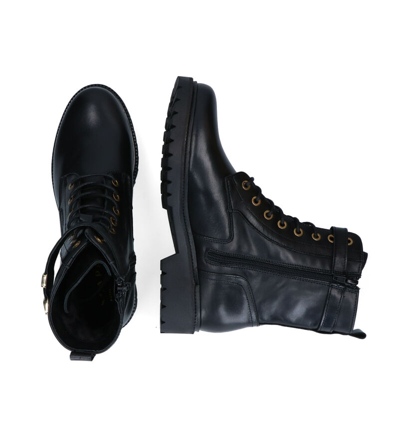 Scapa Boots à lacets en Noir en cuir (297964)