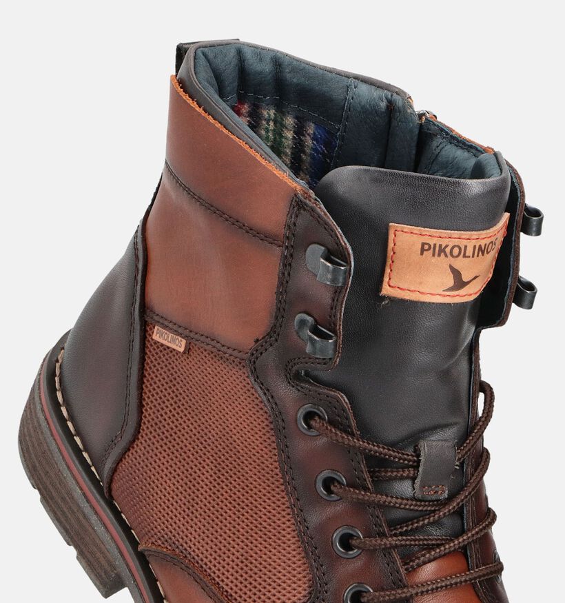 Pikolinos York Cognac Boots met Veter en Rits voor heren (379256) - geschikt voor steunzolen