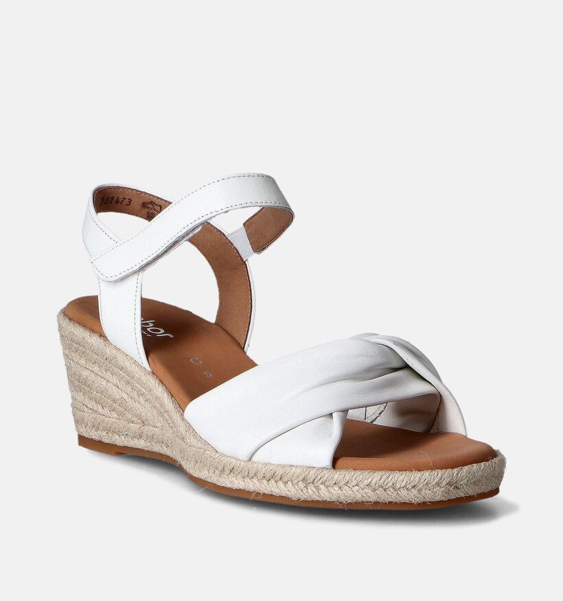 Gabor Witte Sandalen met sleehak voor dames (355021)