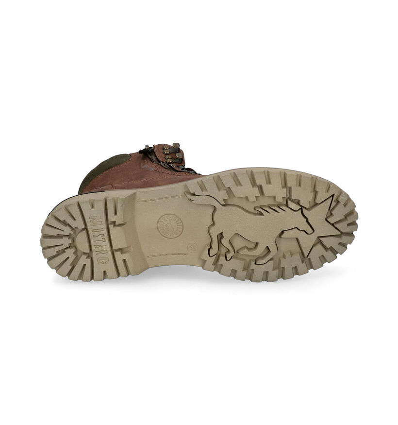 Mustang Bruine Boots in kunstleer (294369)