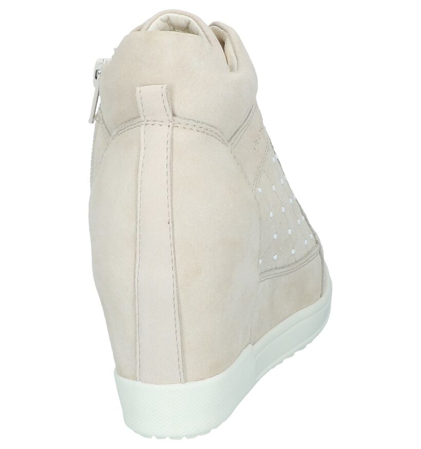 Sneakers Beige Geox Carum in daim (240301)