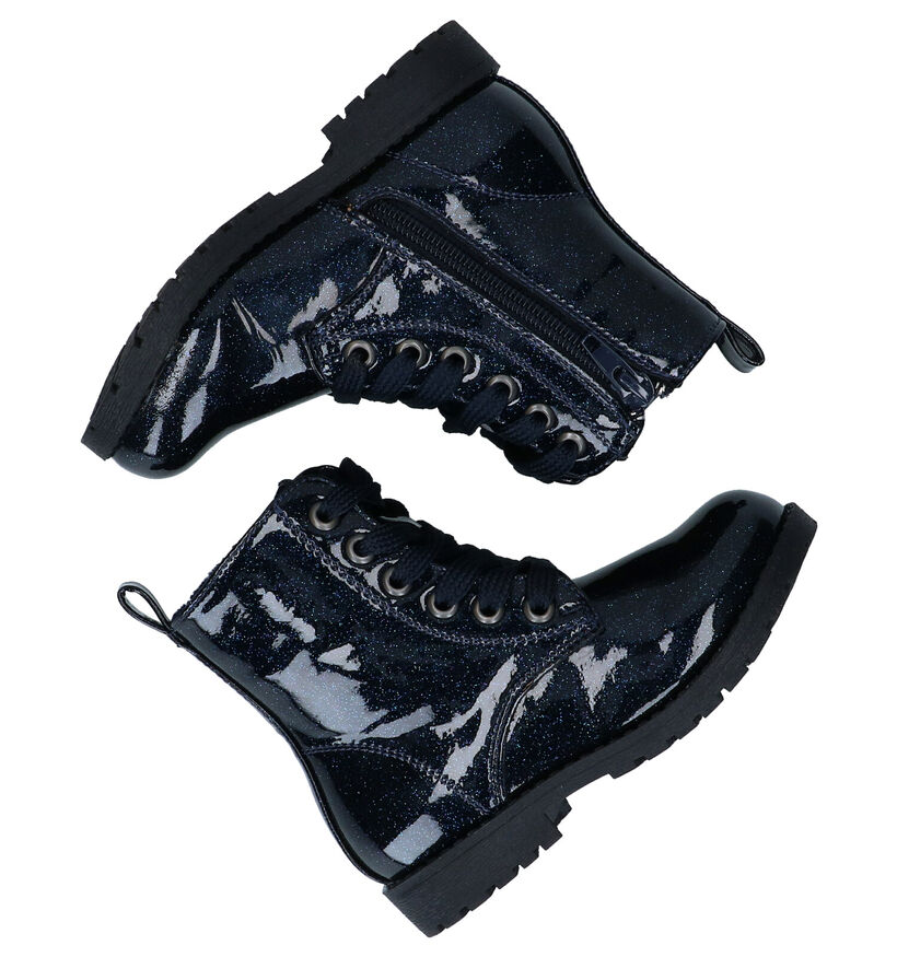 K3 Bottines en Bleu foncé en simili cuir (280763)