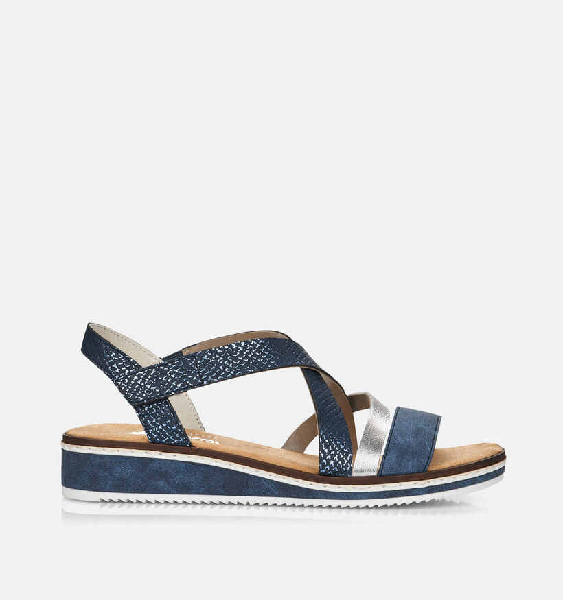 Rieker Blauwe Sandalen met sleehak voor dames (354927)