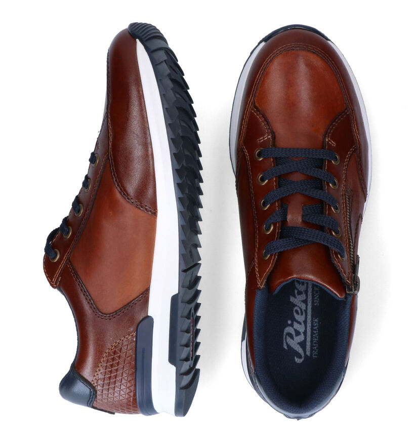 Rieker Chaussures à lacets en Brun foncé en cuir (308606)