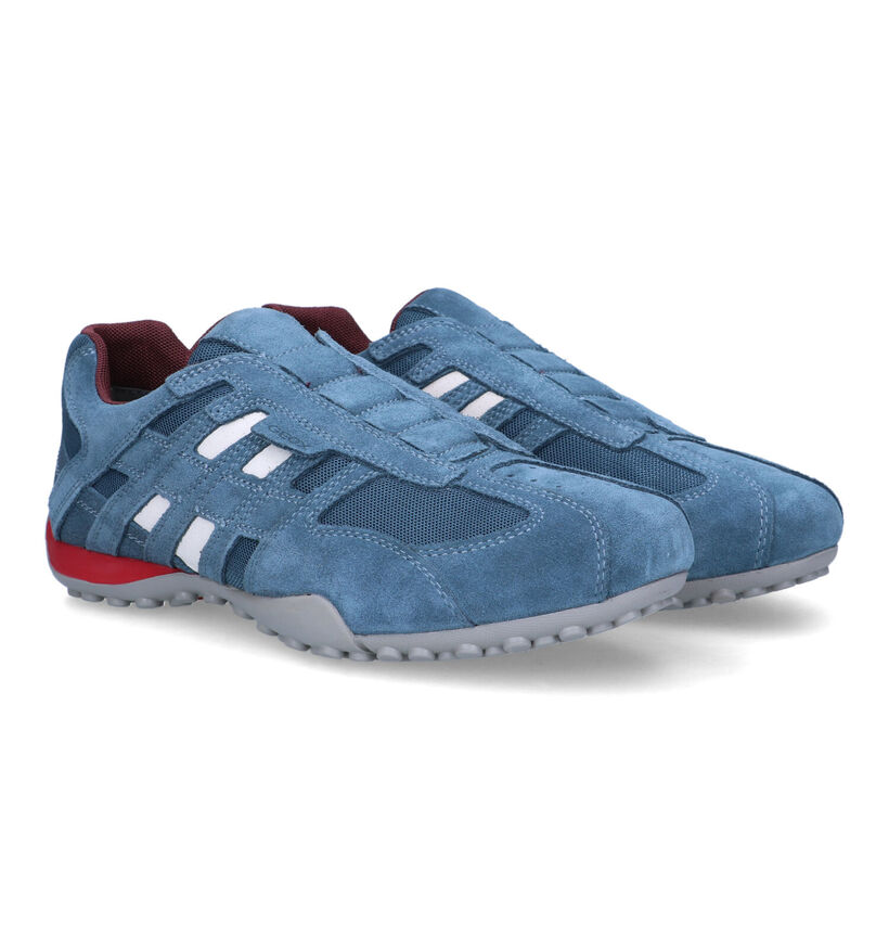 Geox Uomo Blauwe Instappers in daim (326763)