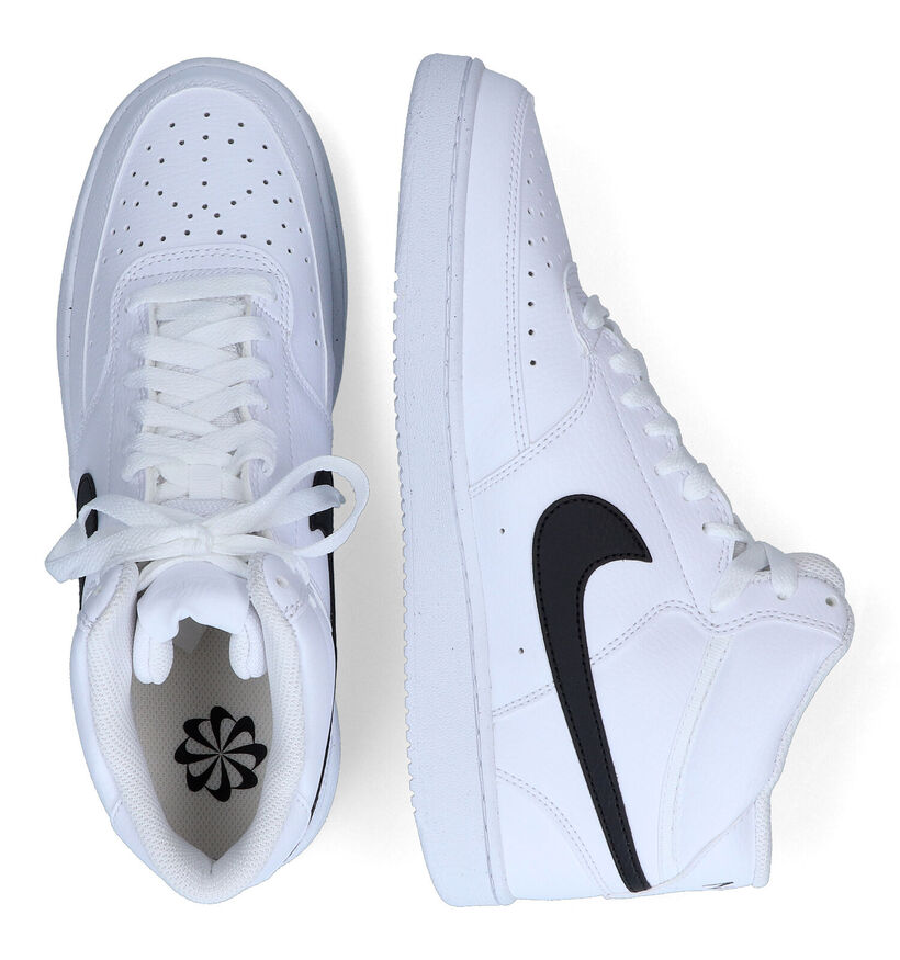 Nike Court Vision Mid Baskets en Blanc pour hommes (316522)