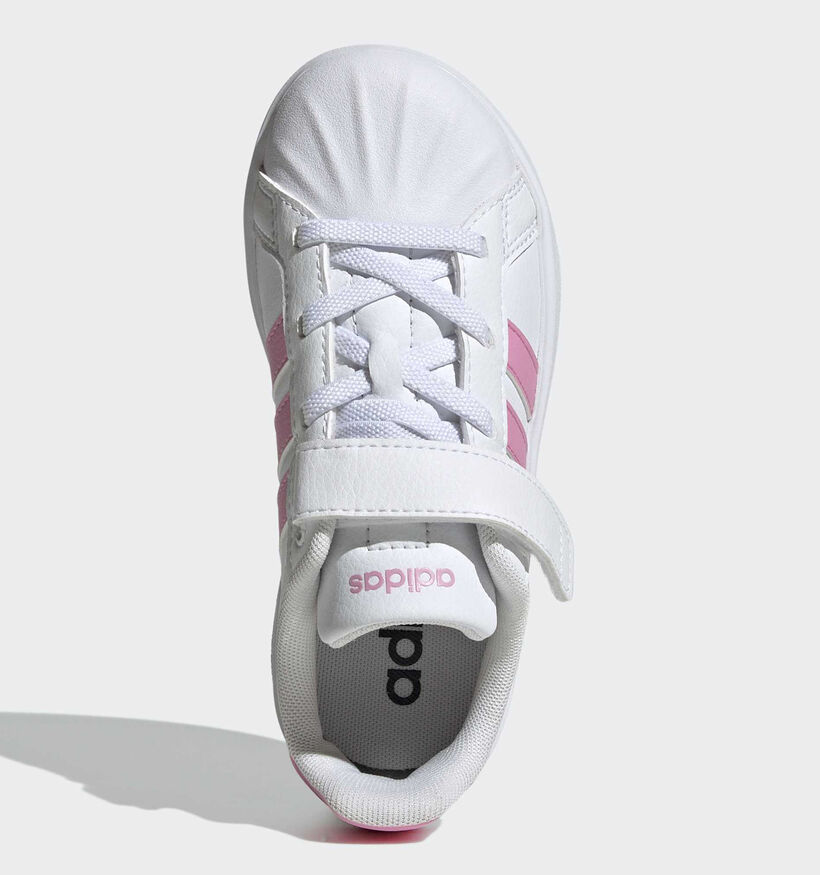 adidas Streettalk Baskets basses en Blanc/Rose pour filles (375482)