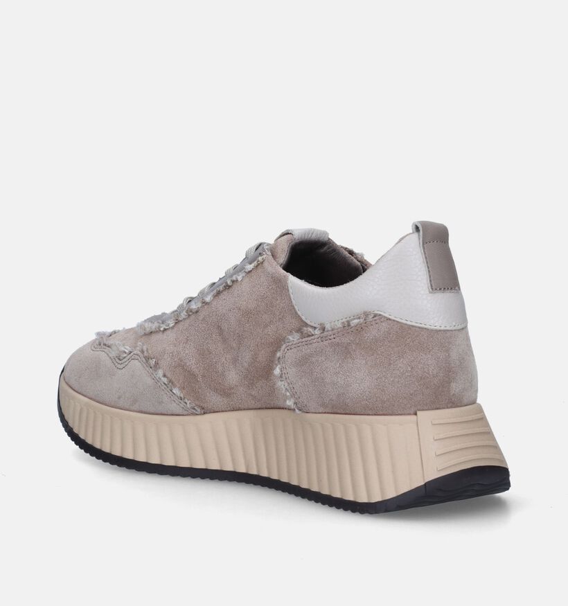 Softwaves Taupe Sneakers voor dames (347387) - geschikt voor steunzolen