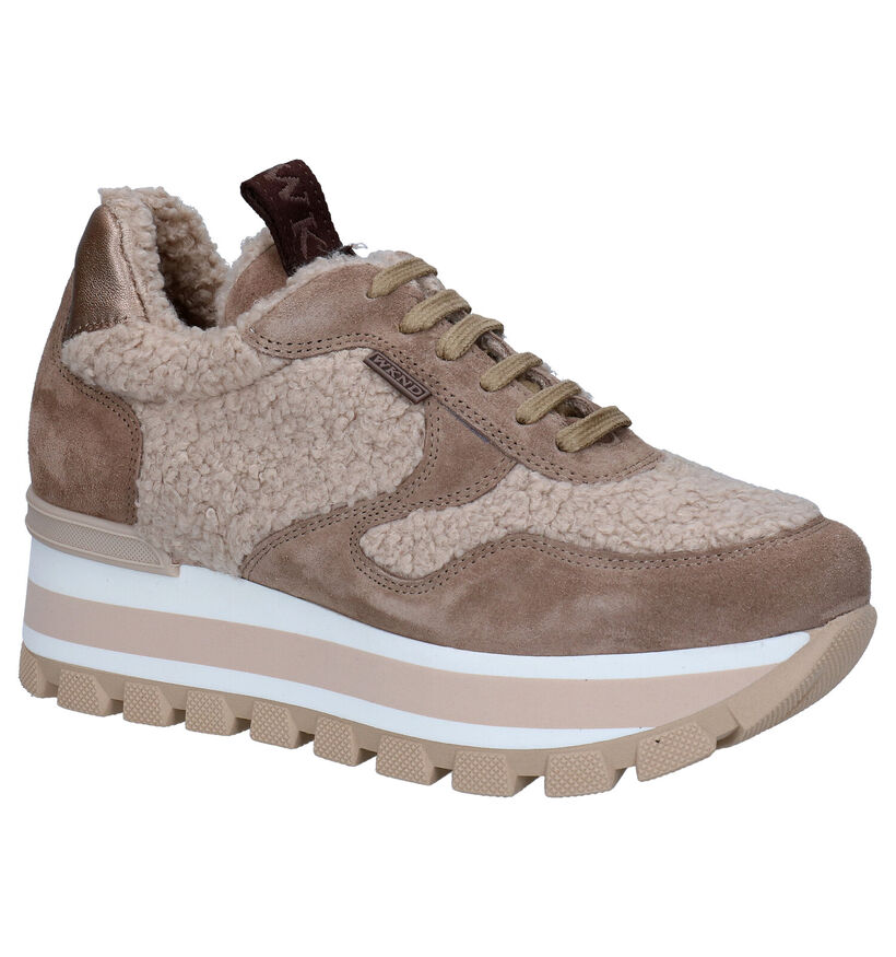 Weekend Taupe Veterschoenen voor dames (298725) - geschikt voor steunzolen