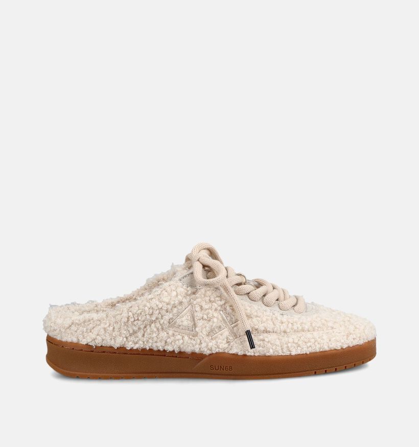 Sun68 California Sabot Teddy Ecru Slippers voor dames (379723) - geschikt voor steunzolen