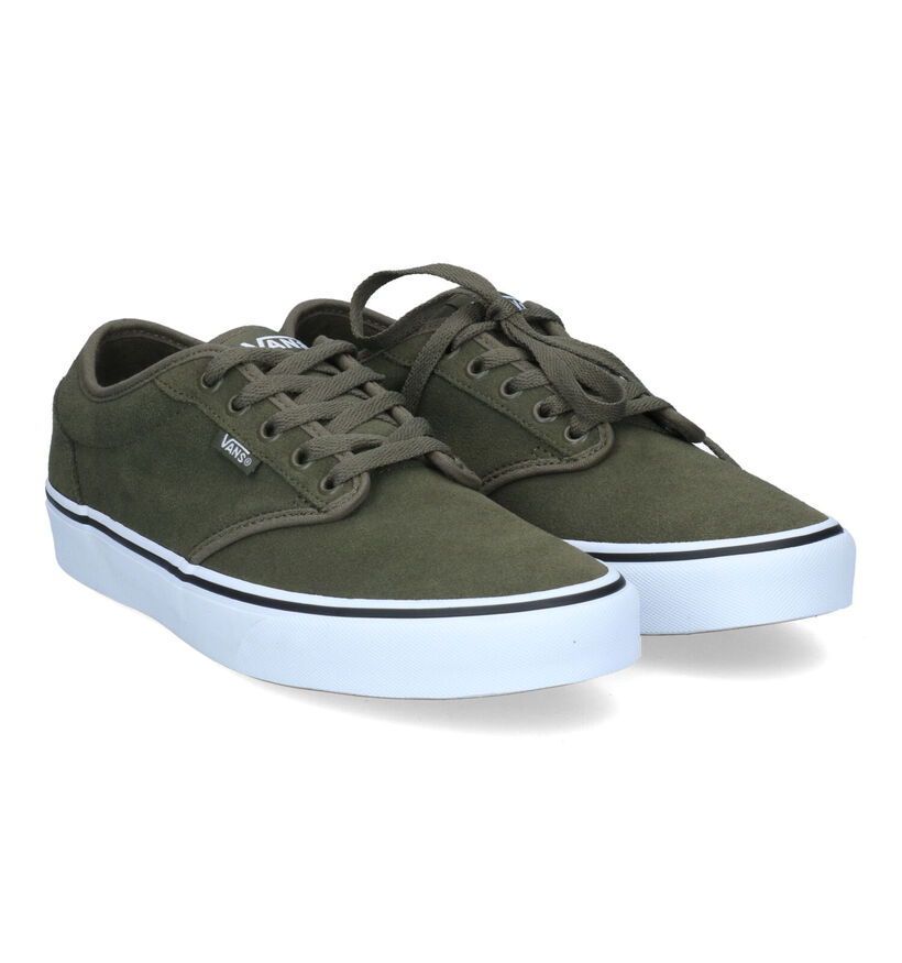 Vans Atwood Baskets de skate en Vert khaki pour hommes (337018)