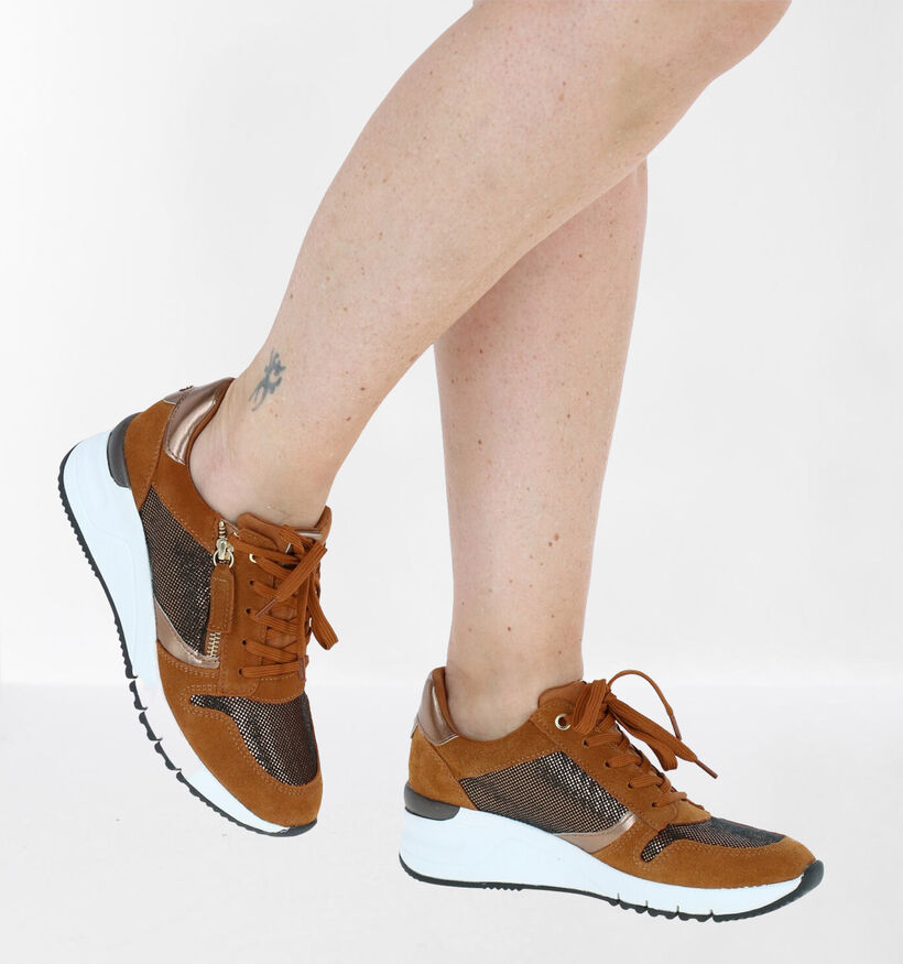 Tamaris Cognac Sneakers in kunstleer (277332)