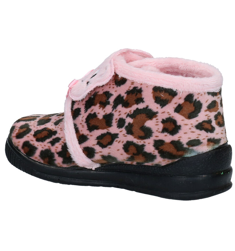 Milo & Mila Pantoufles en Rose saumon en textile (278466)