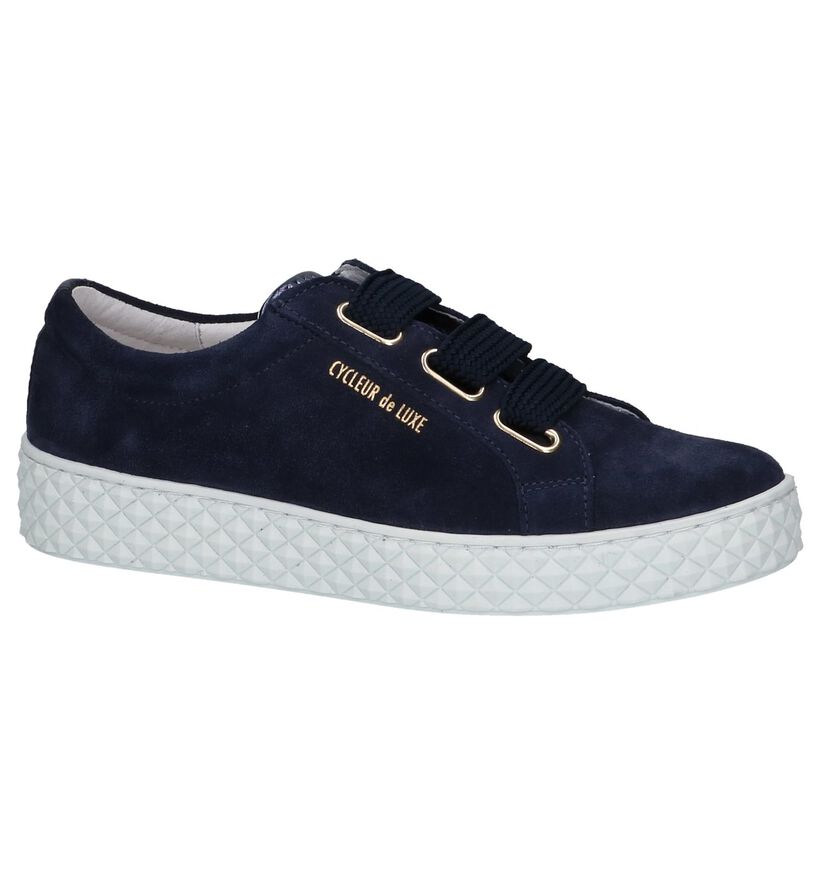 Cycleur de Luxe Donkerblauwe Sneakers, , pdp