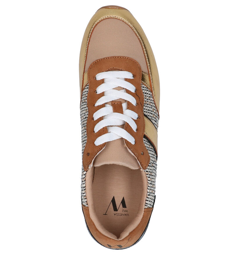 Vanessa Wu Cognac Sneakers in kunstleer (277327)