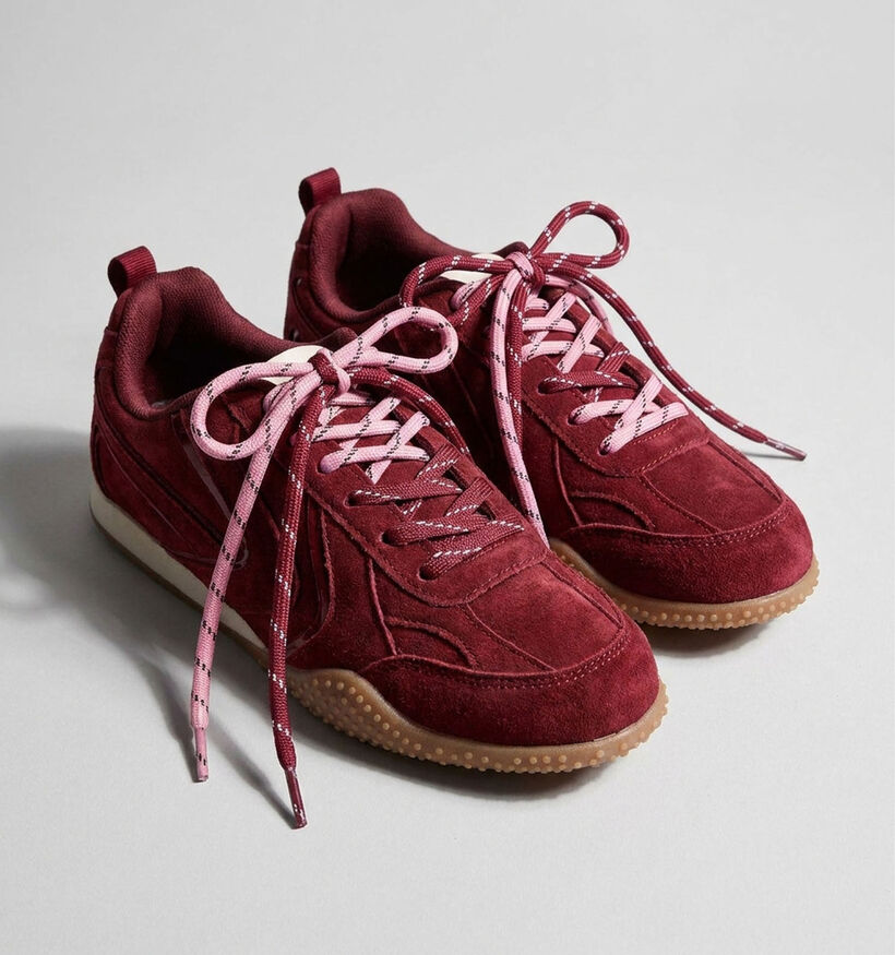 Laurent David Roze/Bordeaux Veters (2 Paar) voor dames, meisjes (385419)