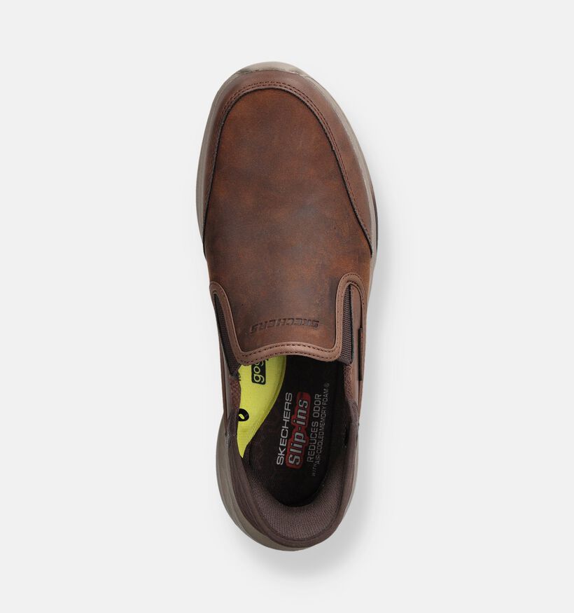 Skechers Slade Cooper Cognac Slip-ons voor heren (375624) - geschikt voor steunzolen