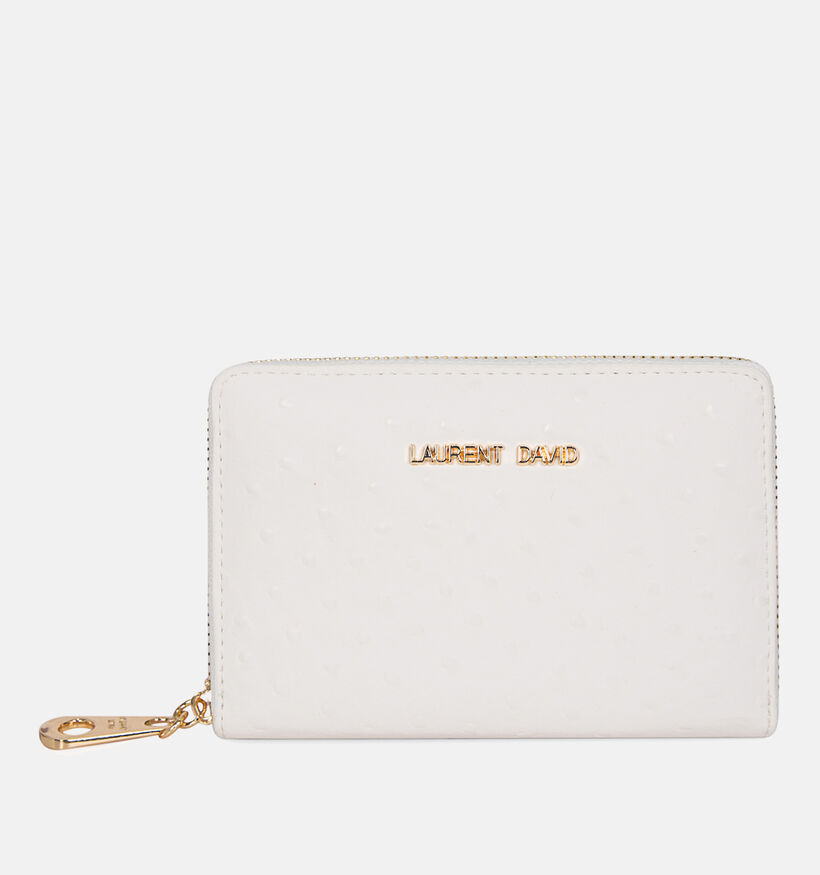 Laurent David Astrid 001 Porte-monnaie zippé en Blanc pour femmes (342629)