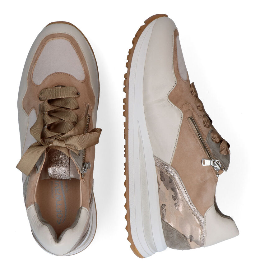 Softwaves Beige Veterschoenen voor dames (308337) - geschikt voor steunzolen