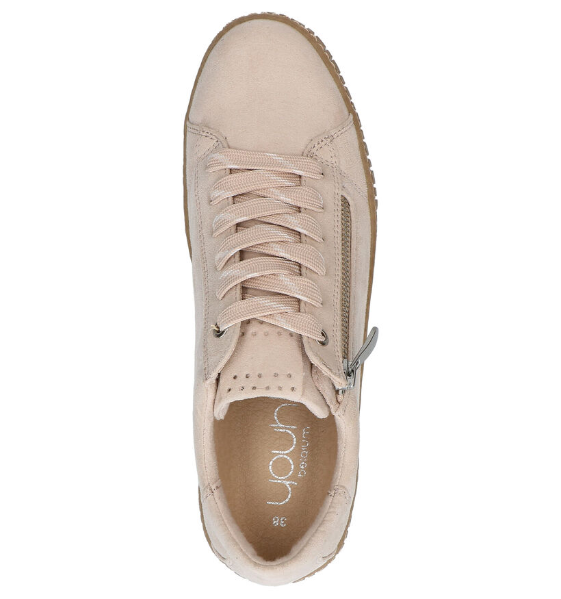 Youh! Chaussures à lacets en Beige clair en textile (265848)