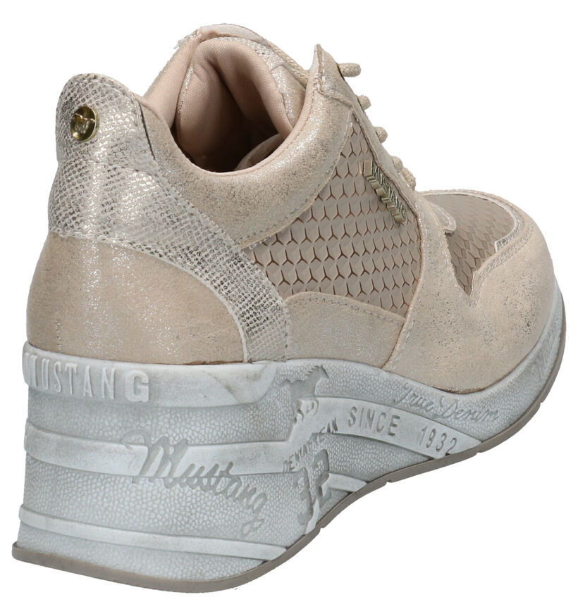 Mustang Chaussures à lacets en Or en simili cuir (266887)