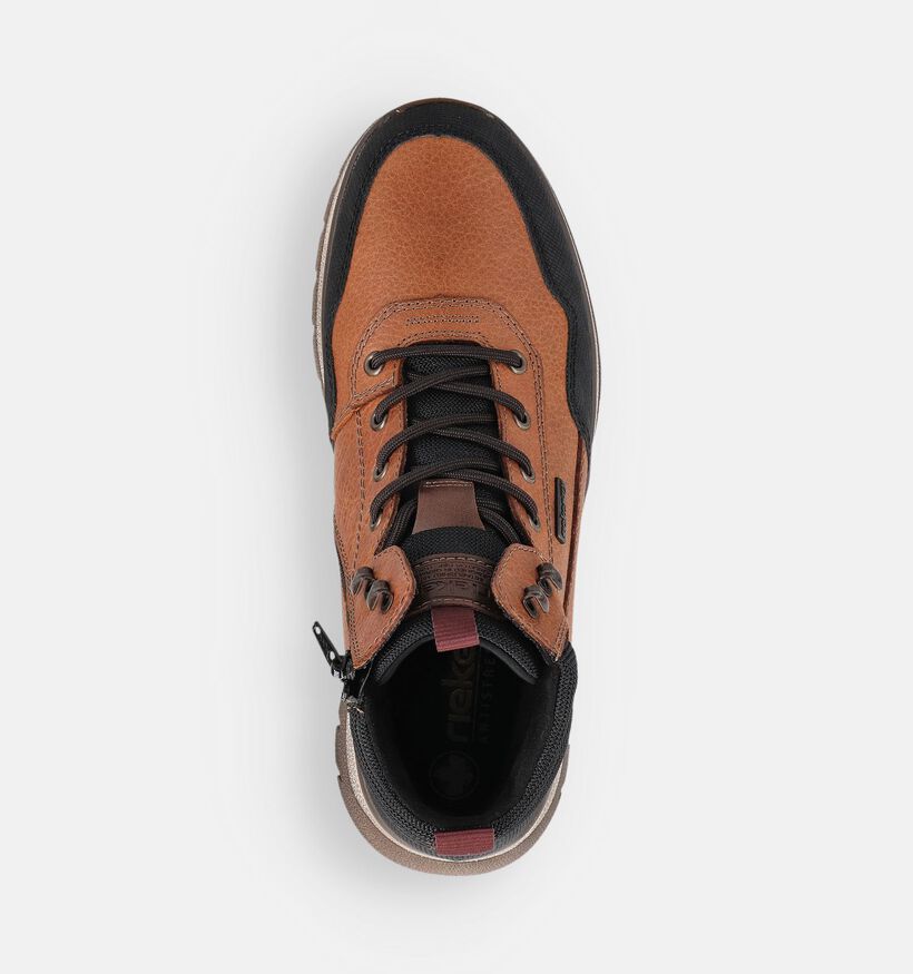Rieker Cognac Hoge Sneakers voor heren (363508) - geschikt voor steunzolen