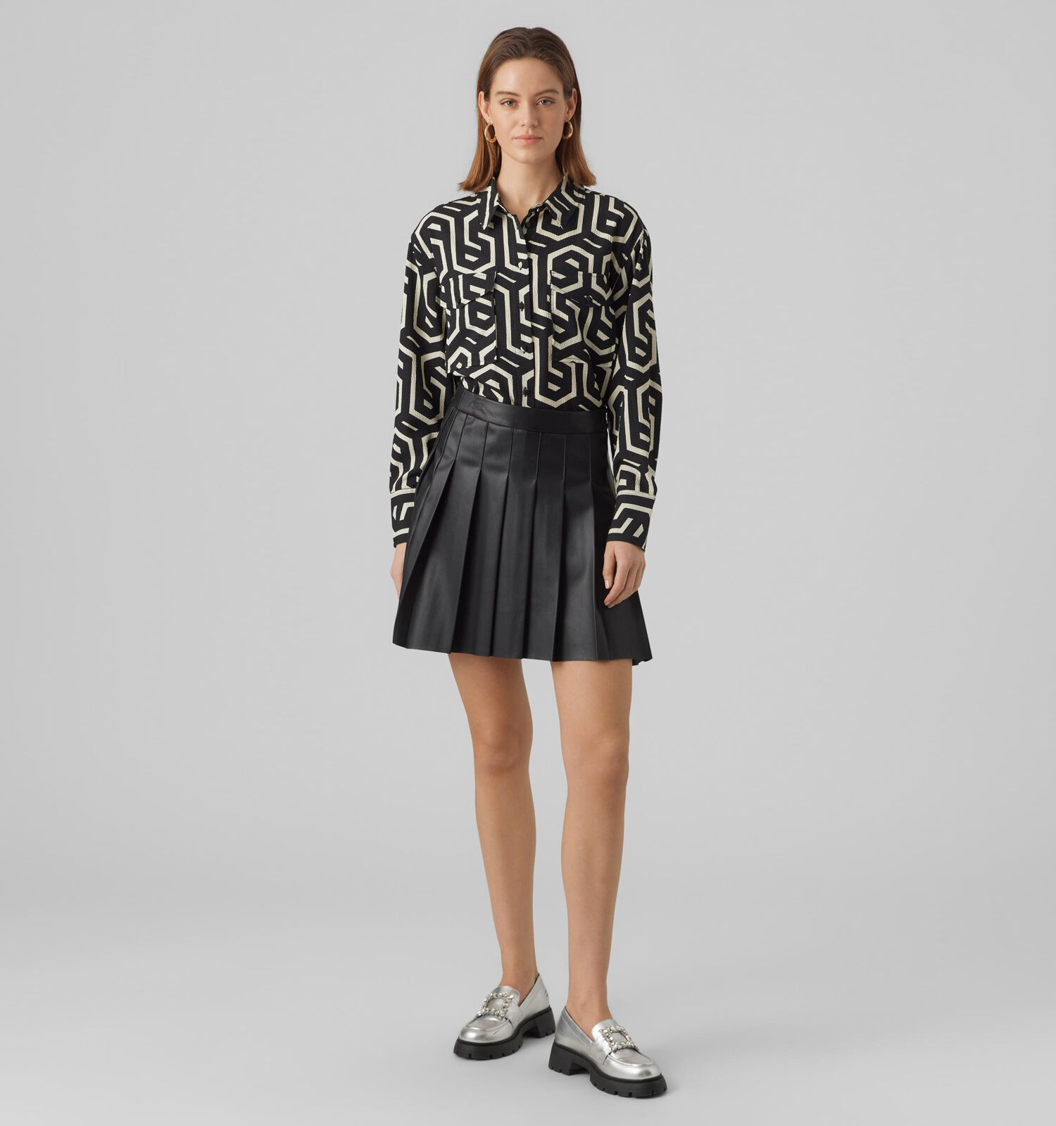 Patroon plisse rok sales