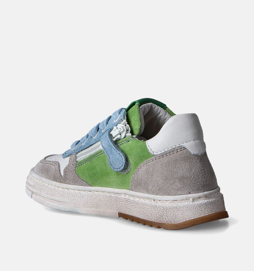STONES and BONES Parry Witte Rits/veter schoenen voor jongens (352629) - geschikt voor steunzolen
