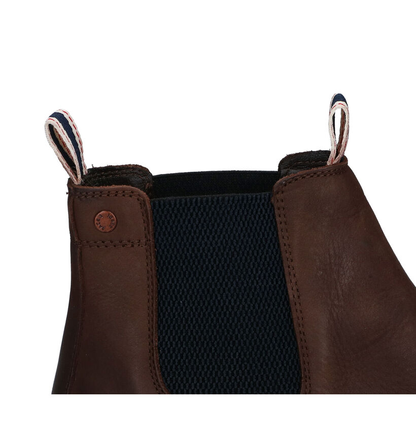 Jack & Jones Leyton Bruine Chelsea Boots in stof (294957)