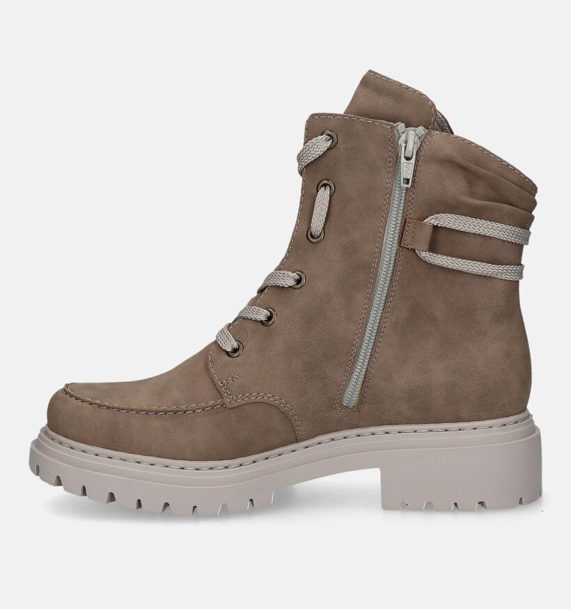 Rieker Boots à lacets en Taupe pour femmes (331635) - pour semelles orthopédiques